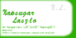 napsugar laszlo business card